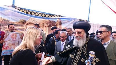 خلال زيارته للفشن.. النائبة أميرة فؤاد رزق ضمن مستقبلي البابا تواضروس وتشارك في تأسيس كنيسة مار جرجس