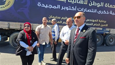 بحضور محافظ الجيزة.. حماة الوطن يوزع 60 ألف كرتونة غذائية ويعلن: مبادرات أكبر لأهالي المحافظة