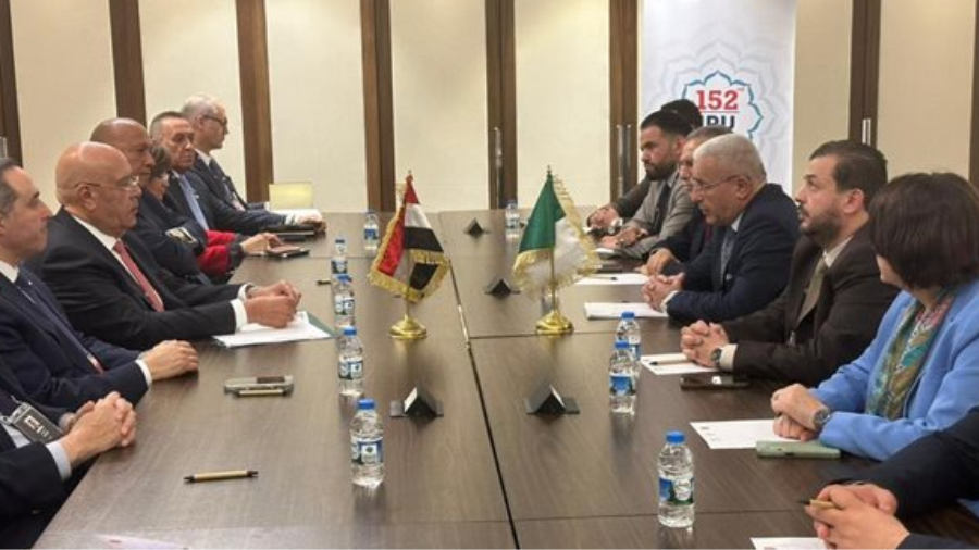 لقاء رئيس مجلس النواب بنظيريه البحريني والجزائري