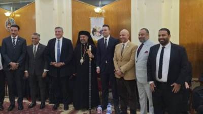 محمد رزق ووفد “مستقبل وطن” يشاركون في احتفالات عيد الميلاد المجيد